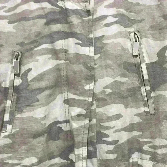 Vince Camuto light military style jacket size small white and grey - Picture 4 of 9